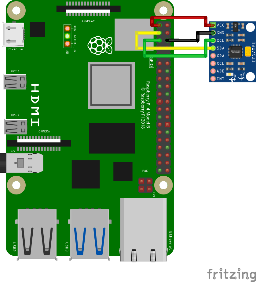 MPU-9250 connected to Pi