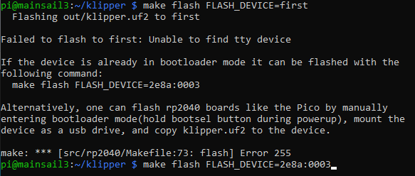 Flash-Gerät bestimmen